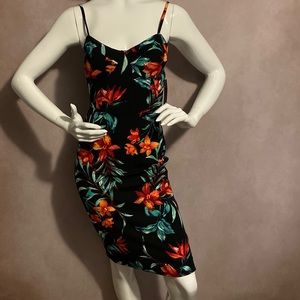 Floral Print Body Con Dress